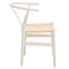 Hamilton Interiors Living Lyon Wishbone Antique White Chair House of Isabella UK