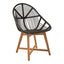 Hamilton Interiors Living Manado Black Natural Rattan And Teak Chair House of Isabella UK