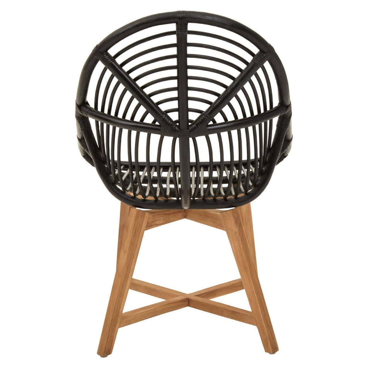 Hamilton Interiors Living Manado Black Natural Rattan And Teak Chair House of Isabella UK