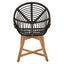 Hamilton Interiors Living Manado Black Natural Rattan And Teak Chair House of Isabella UK