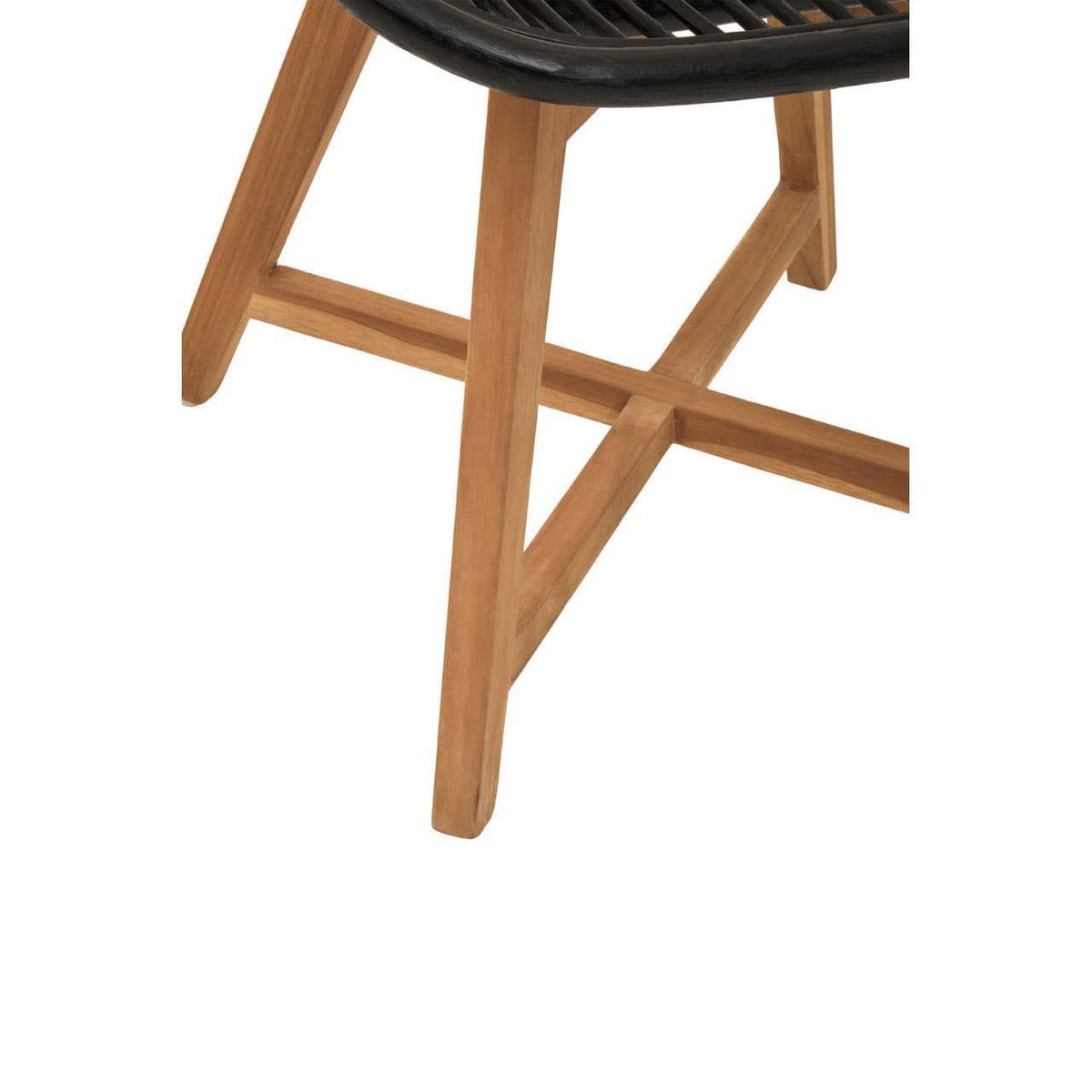 Hamilton Interiors Living Manado Black Natural Rattan And Teak Chair House of Isabella UK