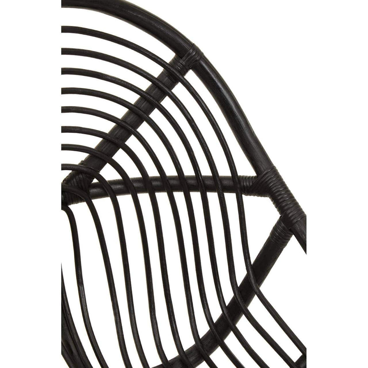 Hamilton Interiors Living Manado Black Natural Rattan And Teak Chair House of Isabella UK