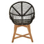 Hamilton Interiors Living Manado Black Natural Rattan And Teak Chair House of Isabella UK
