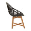 Hamilton Interiors Living Manado Black Natural Rattan And Teak Chair House of Isabella UK