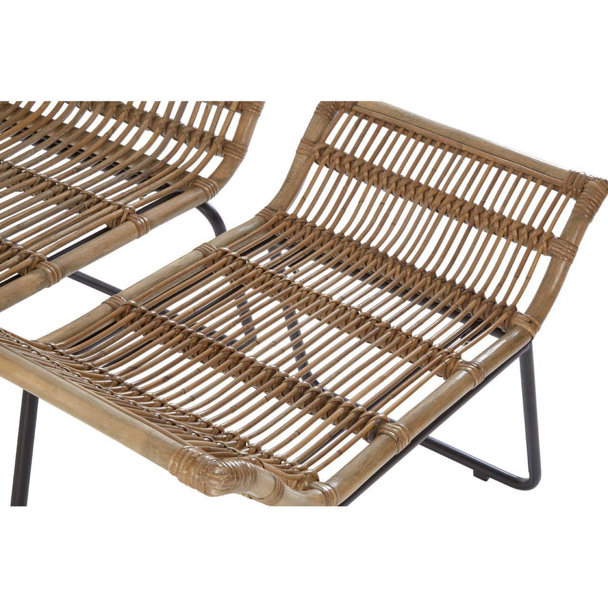 Hamilton Interiors Living Manado Natural Rattan Lounge Chair And Footstool House of Isabella UK