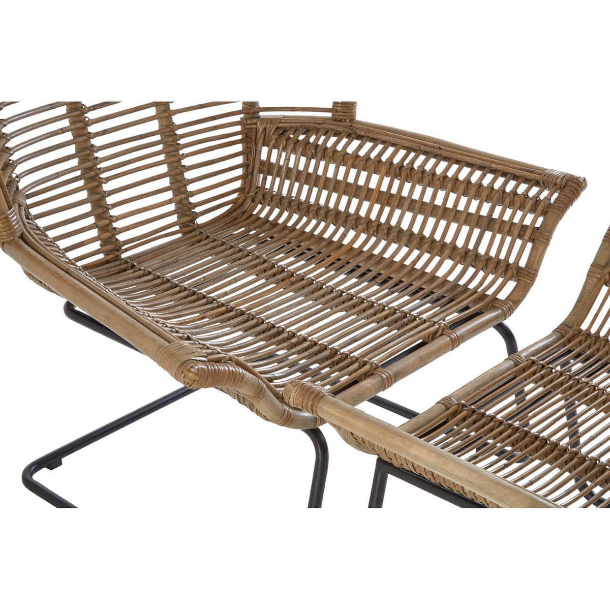 Hamilton Interiors Living Manado Natural Rattan Lounge Chair And Footstool House of Isabella UK