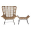 Hamilton Interiors Living Manado Natural Rattan Lounge Chair And Footstool House of Isabella UK