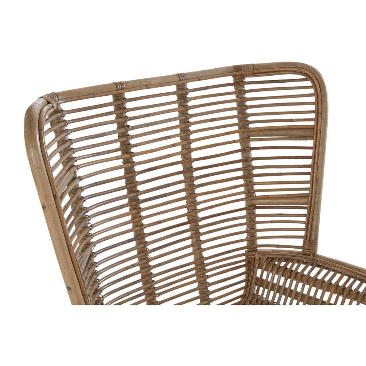 Hamilton Interiors Living Manado Natural Rattan Lounge Chair And Footstool House of Isabella UK