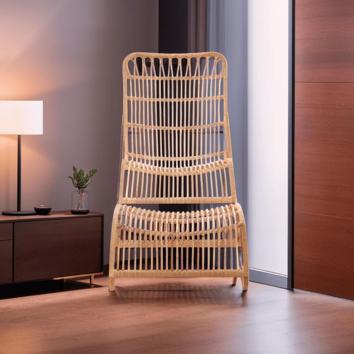 Hamilton Interiors Living Manado Rattan Chair And Footstool Set House of Isabella UK