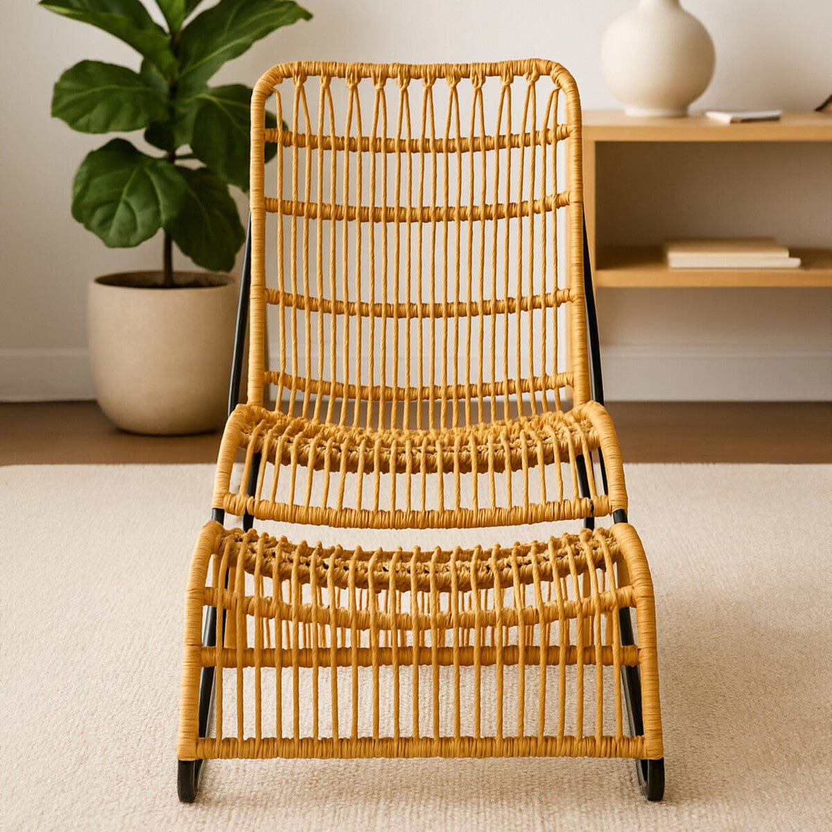Hamilton Interiors Living Manado Rattan Chair And Footstool Set House of Isabella UK