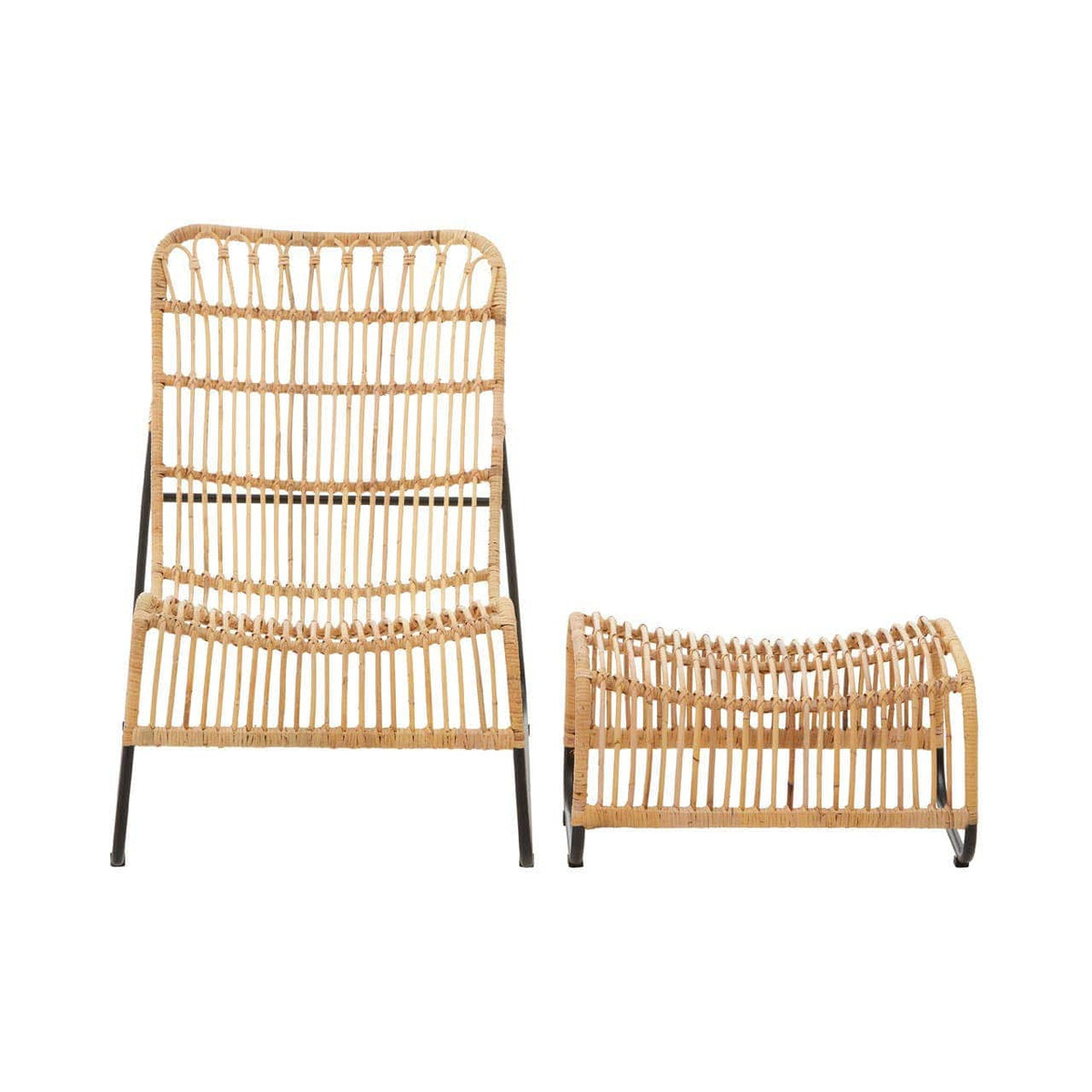 Hamilton Interiors Living Manado Rattan Chair And Footstool Set House of Isabella UK