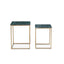 Hamilton Interiors Living Mandoli Nest Of 2 Green Marble Side Tables House of Isabella UK