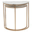 Hamilton Interiors Living Mandoli Nest Of 2 White Marble Top Semicircular Side Tables House of Isabella UK