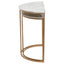 Hamilton Interiors Living Mandoli Nest Of 2 White Marble Top Semicircular Side Tables House of Isabella UK