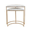Hamilton Interiors Living Mandoli Nest Of 2 White Marble Top Semicircular Side Tables House of Isabella UK