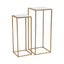 Hamilton Interiors Living Mandoli Nest Of 2 White Marble Top Square Side Tables House of Isabella UK