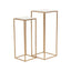 Hamilton Interiors Living Mandoli Nest Of 2 White Marble Top Square Side Tables House of Isabella UK