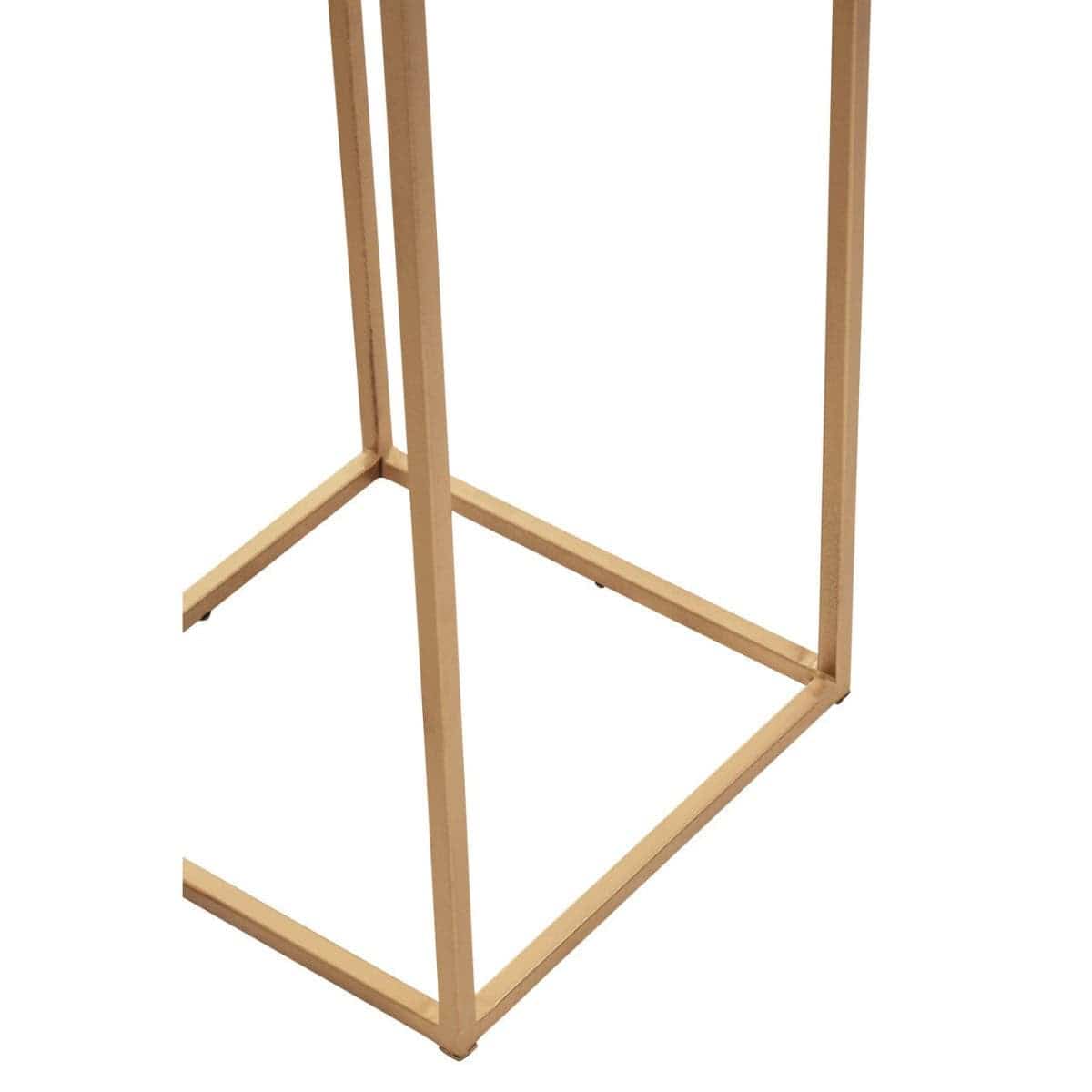 Hamilton Interiors Living Mandoli Nest Of 2 White Marble Top Square Side Tables House of Isabella UK