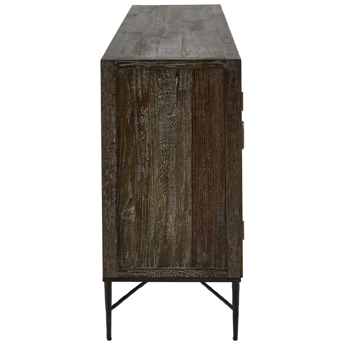 Hamilton Interiors Living Milan 4 Door Recycled Elm Wood Sideboard House of Isabella UK