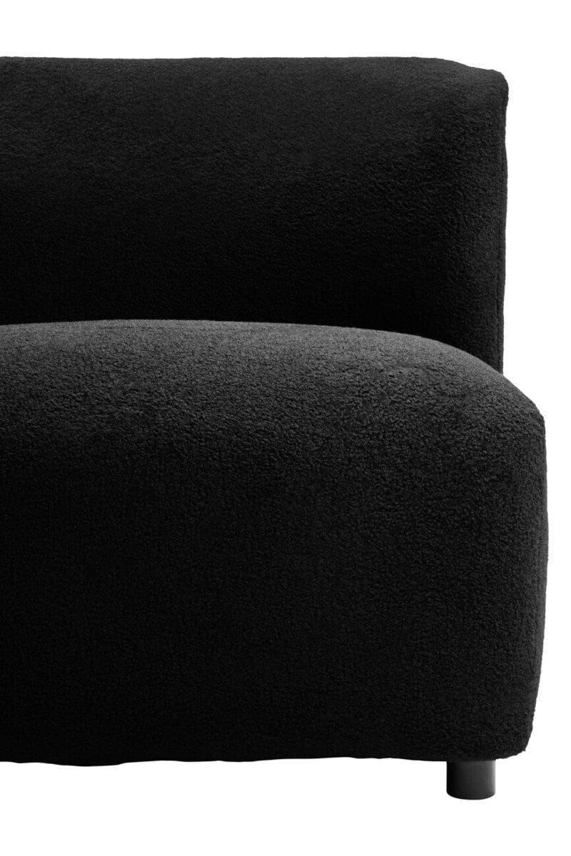 Hamilton Interiors Living Montreal Black Boucle Effect Armless Lounge Chair House of Isabella UK