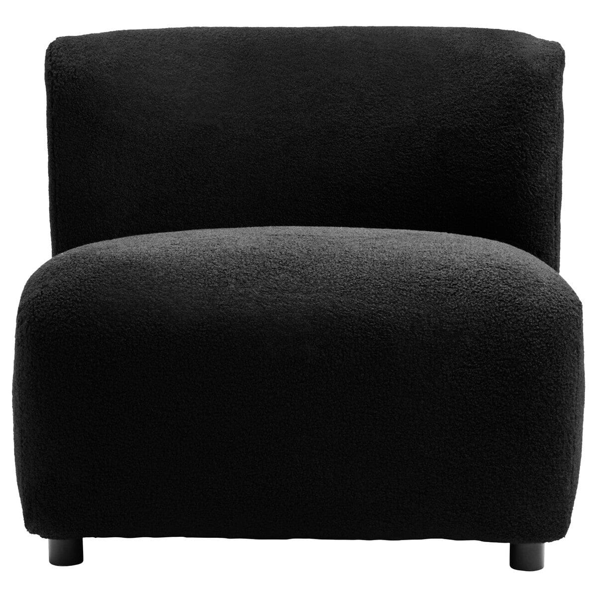 Hamilton Interiors Living Montreal Black Boucle Effect Armless Lounge Chair House of Isabella UK