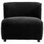 Hamilton Interiors Living Montreal Black Boucle Effect Armless Lounge Chair House of Isabella UK