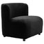 Hamilton Interiors Living Montreal Black Boucle Effect Armless Lounge Chair House of Isabella UK