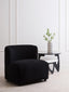 Hamilton Interiors Living Montreal Black Boucle Effect Armless Lounge Chair House of Isabella UK
