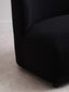 Hamilton Interiors Living Montreal Black Boucle Effect Armless Lounge Chair House of Isabella UK