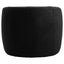 Hamilton Interiors Living Montreal Black Boucle Effect Curved Lounge Chair With Swivel Base House of Isabella UK