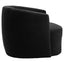 Hamilton Interiors Living Montreal Black Boucle Effect Curved Lounge Chair With Swivel Base House of Isabella UK