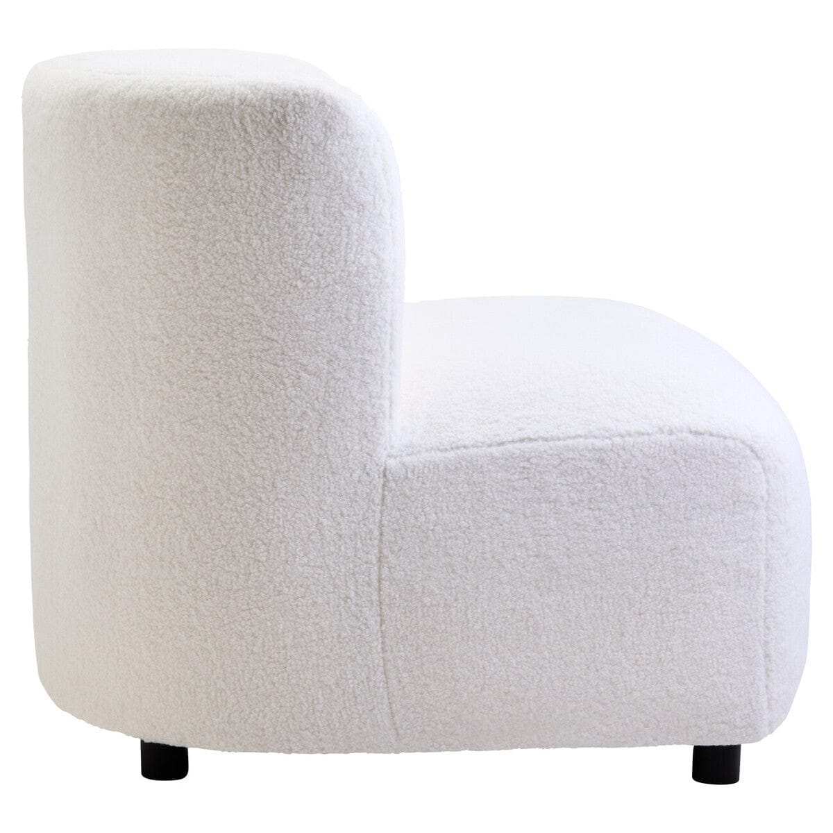 Hamilton Interiors Living Montreal Ivory Boucle Effect Armless Lounge Chair House of Isabella UK