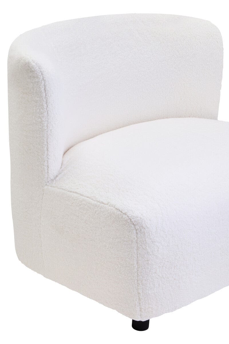 Hamilton Interiors Living Montreal Ivory Boucle Effect Armless Lounge Chair House of Isabella UK