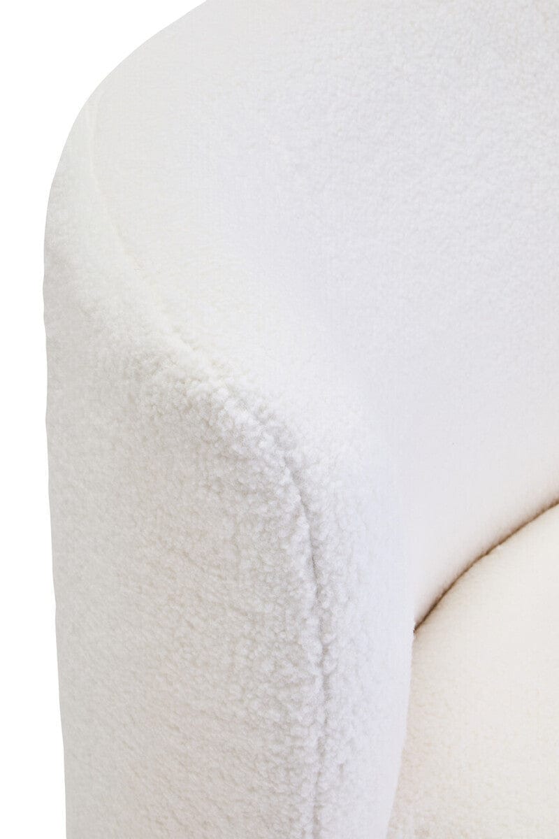 Hamilton Interiors Living Montreal Ivory Boucle Effect Armless Lounge Chair House of Isabella UK