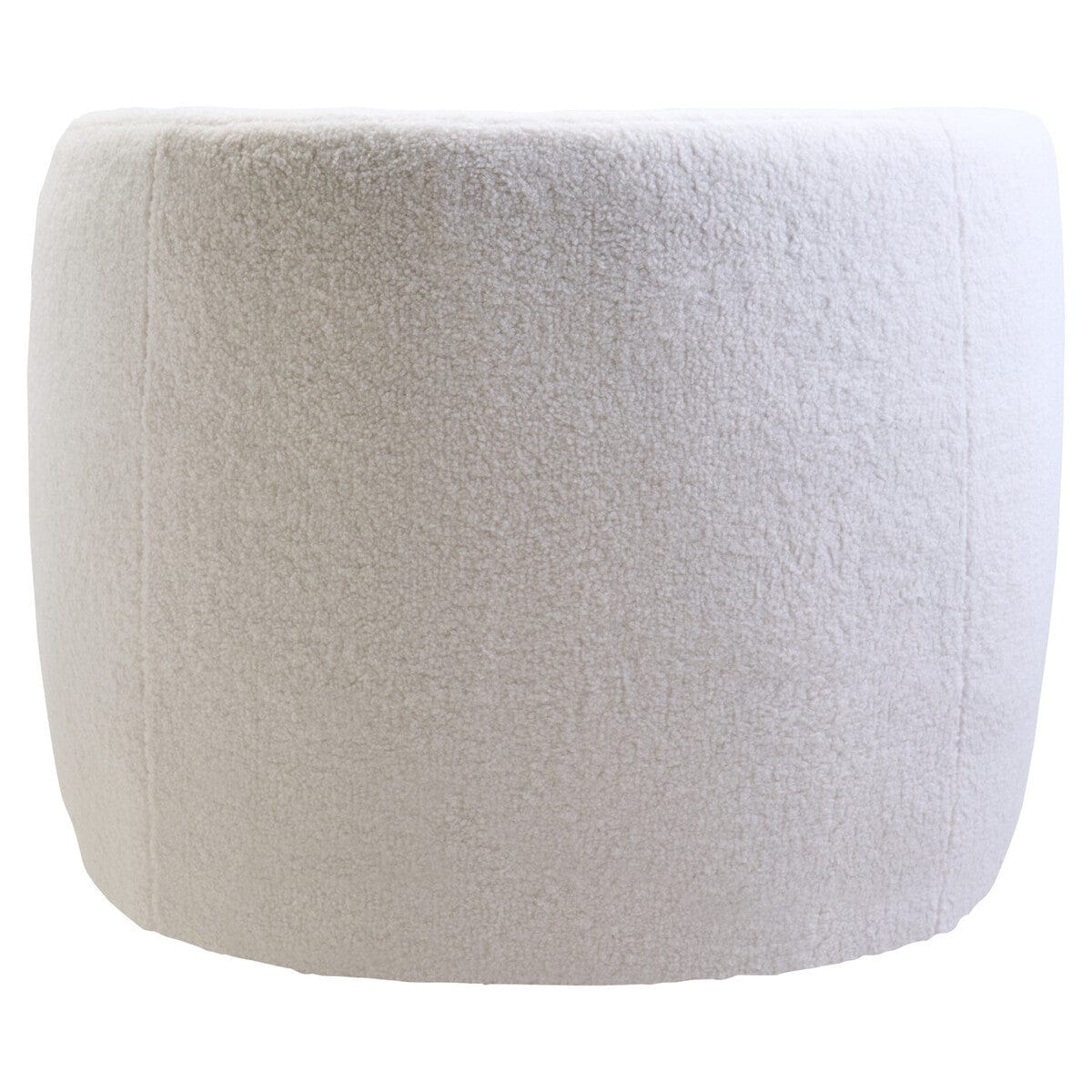 Hamilton Interiors Living Montreal Ivory Boucle Effect Curved Lounge Chair With Swivel Base House of Isabella UK