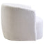 Hamilton Interiors Living Montreal Ivory Boucle Effect Curved Lounge Chair With Swivel Base House of Isabella UK