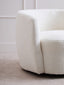 Hamilton Interiors Living Montreal Ivory Boucle Effect Curved Lounge Chair With Swivel Base House of Isabella UK