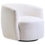 Hamilton Interiors Living Montreal Ivory Boucle Effect Curved Lounge Chair With Swivel Base House of Isabella UK