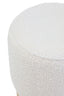 Hamilton Interiors Living Mota Burl Wood And Cream Boucle Round Stool House of Isabella UK