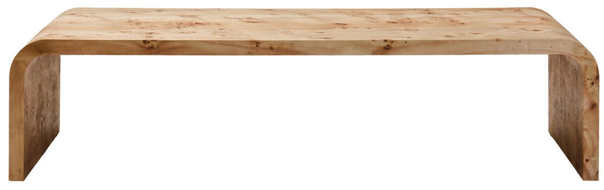 Hamilton Interiors Living Mota Burl Wood Design Curved Coffee Table House of Isabella UK