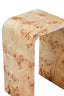 Hamilton Interiors Living Mota Burl Wood Design Curved Side Table House of Isabella UK
