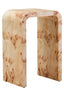 Hamilton Interiors Living Mota Burl Wood Design Curved Side Table House of Isabella UK
