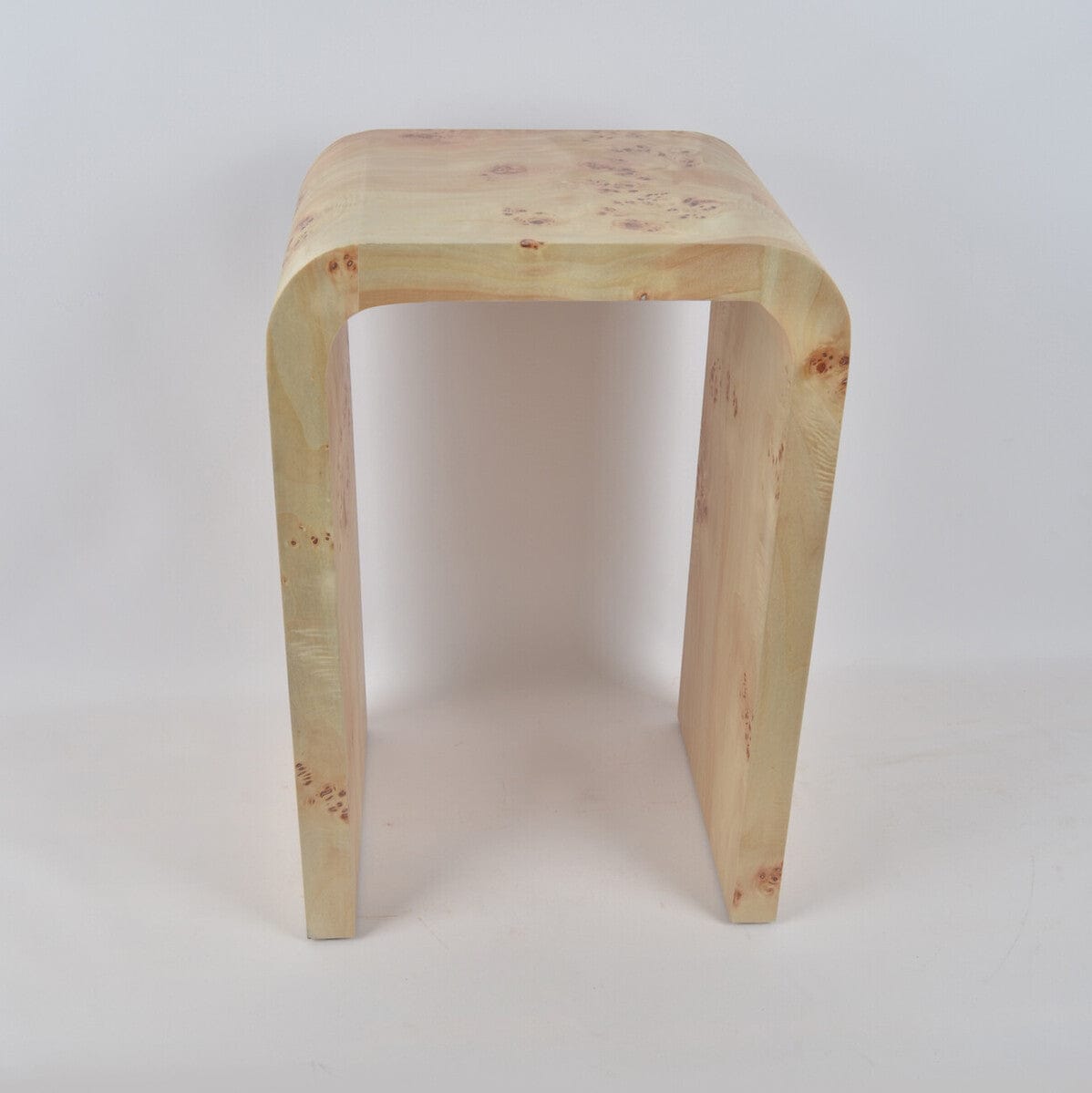 Hamilton Interiors Living Mota Burl Wood Design Curved Side Table House of Isabella UK