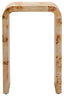 Hamilton Interiors Living Mota Burl Wood Design Curved Side Table House of Isabella UK