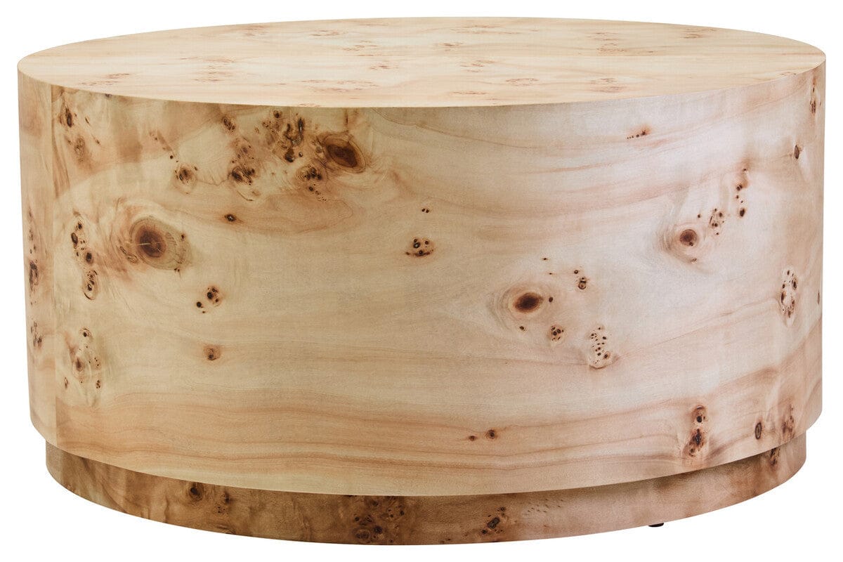 Hamilton Interiors Living Mota Burl Wood Design Round Coffee Table House of Isabella UK