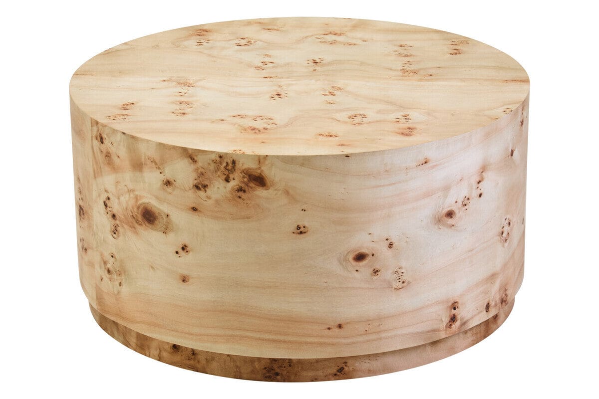 Hamilton Interiors Living Mota Burl Wood Design Round Coffee Table House of Isabella UK
