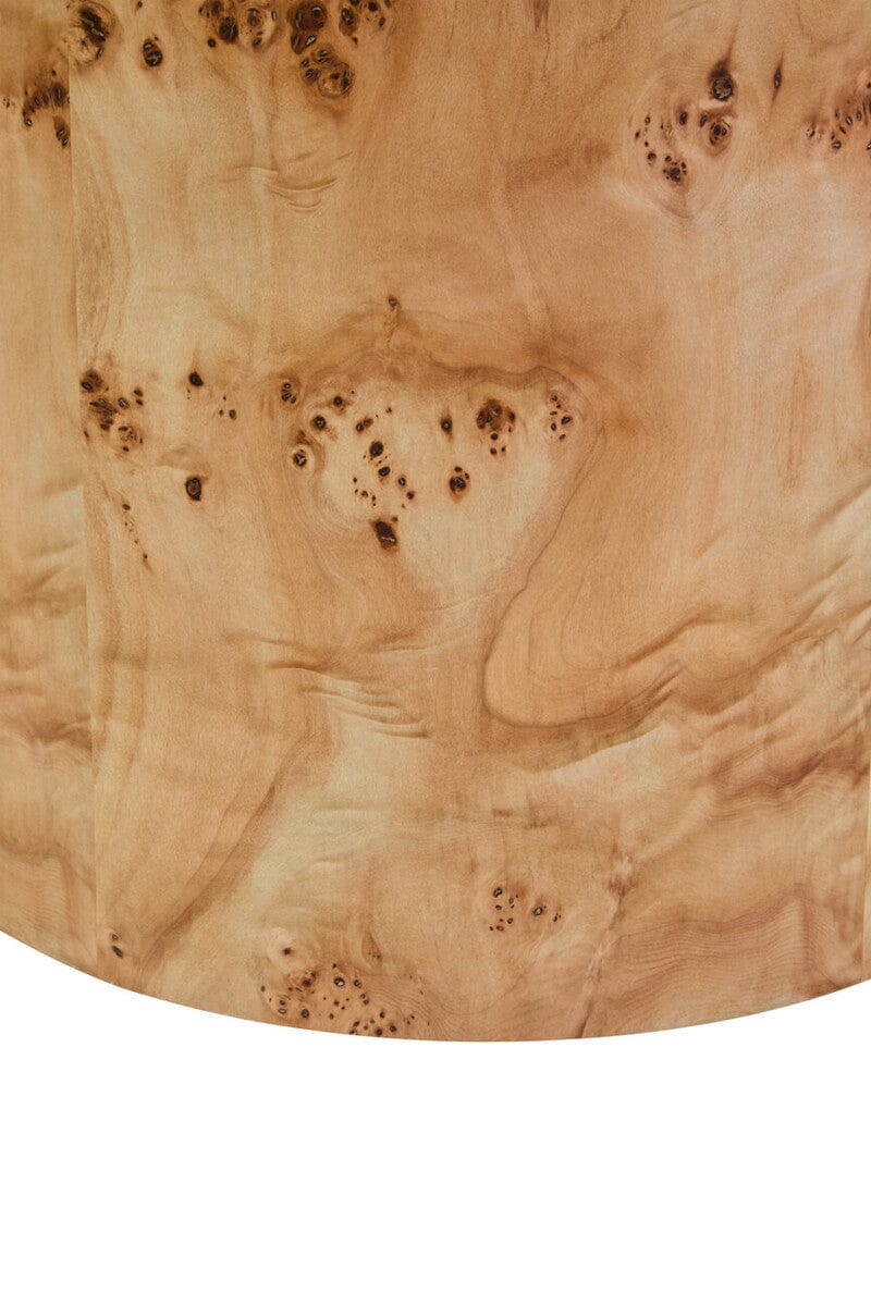 Hamilton Interiors Living Mota Burl Wood Design Round Side Table House of Isabella UK