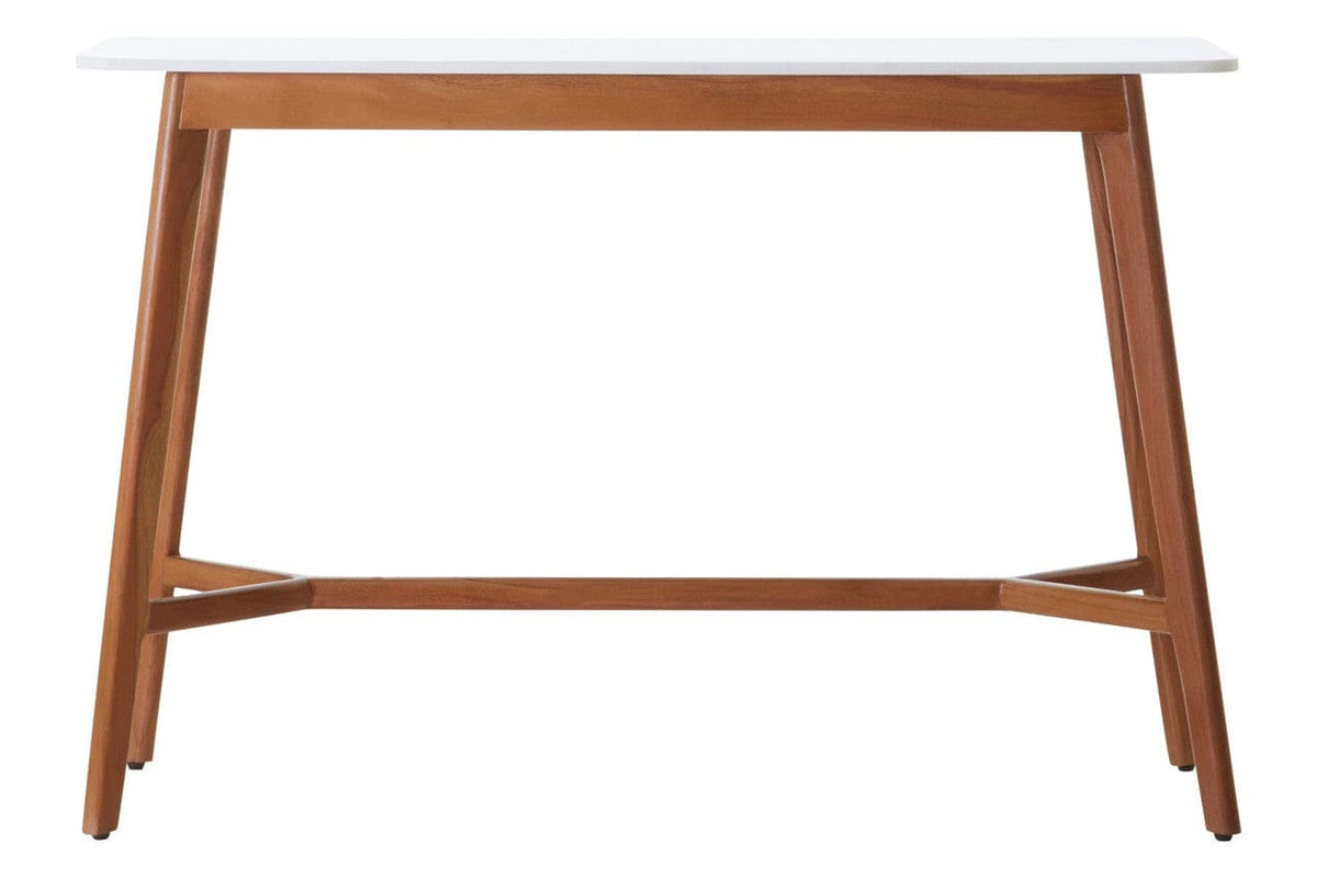 Hamilton Interiors Living Myan Acacia Wood and White Marble Console Table House of Isabella UK