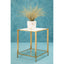Hamilton Interiors Living Novi Glass Top And Gold Frame Side Table House of Isabella UK