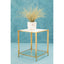 Hamilton Interiors Living Novi Glass Top And Gold Frame Side Table House of Isabella UK